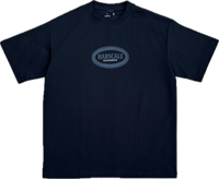 Oval Tape Blk on Blk Heavyweight Tee