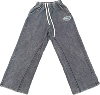 Oval Tape Wide Leg Sweatpants – Vintage Dark Grey