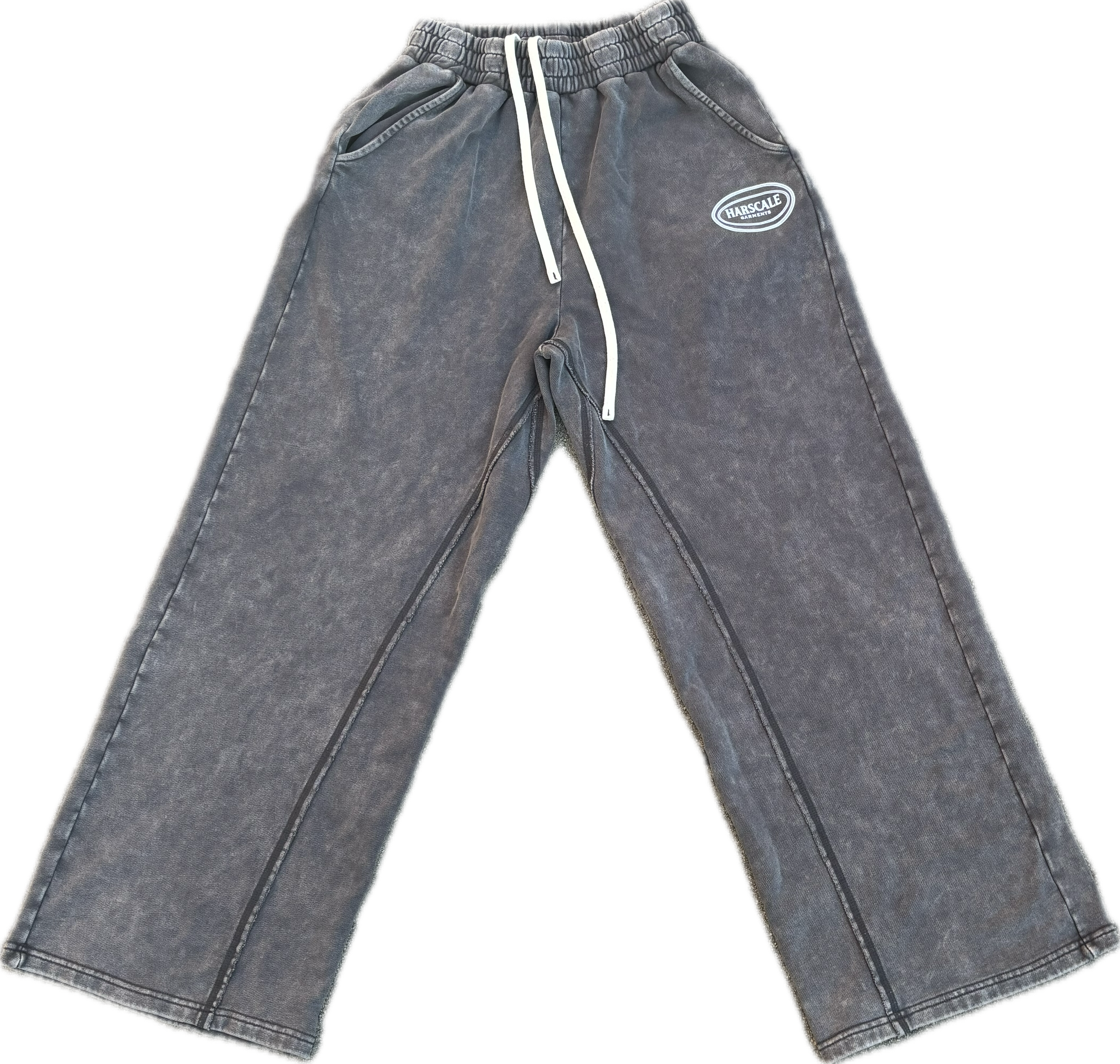 Oval Tape Wide Leg Sweatpants – Vintage Dark Grey